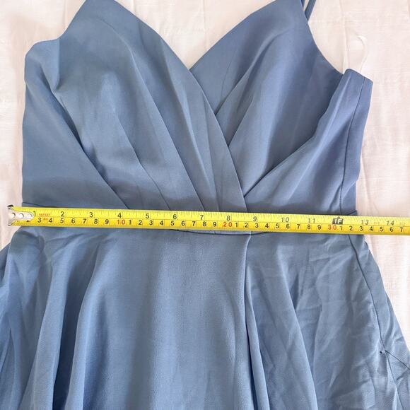 Lulus All About Love Slate Blue Maxi Dress SMALL Lined Formal Chiffon NEW - Picture 10 of 12